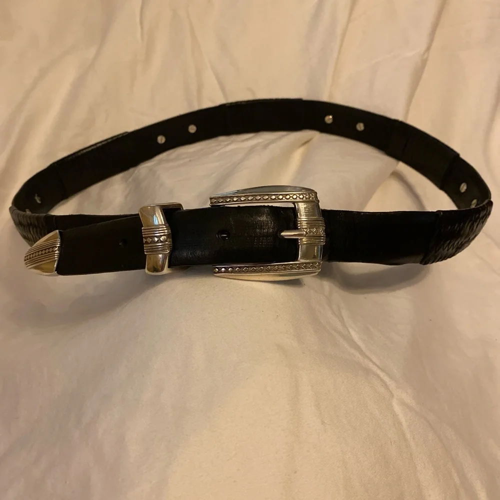 Brighton Men’s Leather Concho Belt Size 34.5